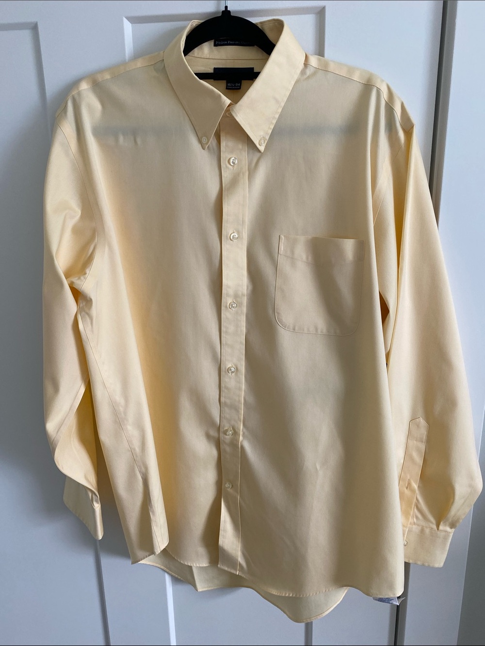Lands' End Men's Button-Down Shirt in Soft Yellow